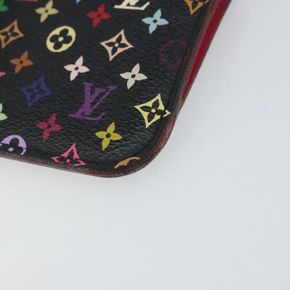 LOUIS VUITTON Multicolor Pochette Cles NM Coin Purse Black M60279 Auth bs31332V