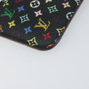 LOUIS VUITTON Multicolor Pochette Cles NM Coin Purse Black M60279 Auth bs31332V-16