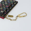 LOUIS VUITTON Multicolor Pochette Cles NM Coin Purse Black M60279 Auth bs31332V-8