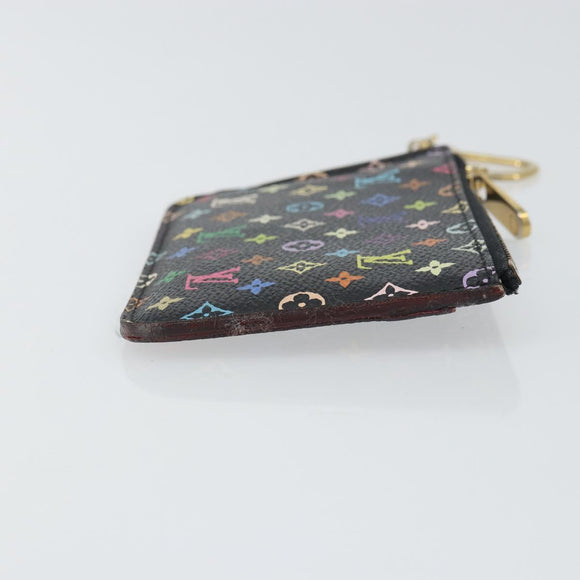 LOUIS VUITTON Multicolor Pochette Cles NM Coin Purse Black M60279 Auth bs31332V
