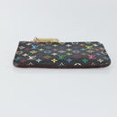 LOUIS VUITTON Multicolor Pochette Cles NM Coin Purse Black M60279 Auth bs31332V-6