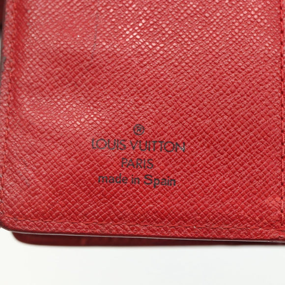 LOUIS VUITTON Epi Agenda PM Day Planner Cover Red R20057 LV Auth bs31335