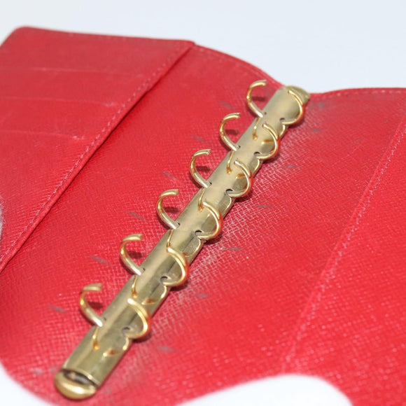 LOUIS VUITTON Epi Agenda PM Day Planner Cover Red R20057 LV Auth bs31335