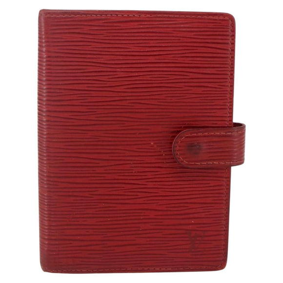 LOUIS VUITTON Epi Agenda PM Day Planner Cover Red R20057 LV Auth bs31335