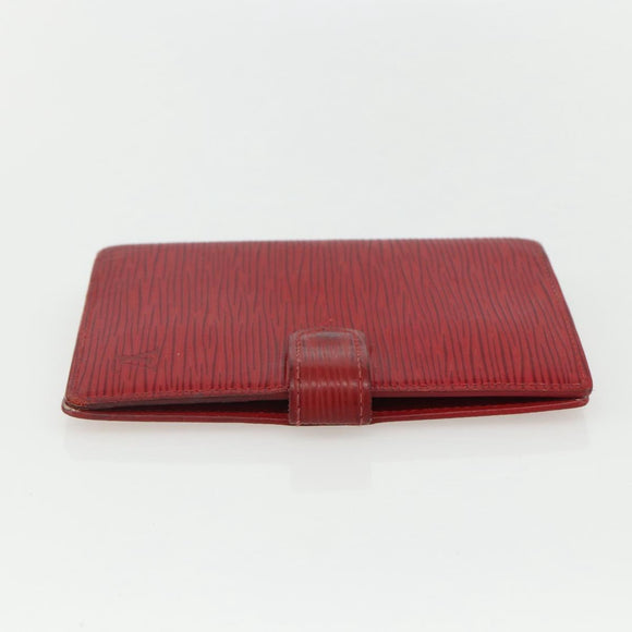 LOUIS VUITTON Epi Agenda PM Day Planner Cover Red R20057 LV Auth bs31335