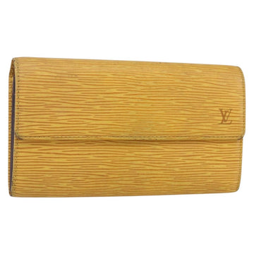 LOUIS VUITTON Epi PochettePorte Monnaie Credit Wallet Yellow M63579 Auth bs31336