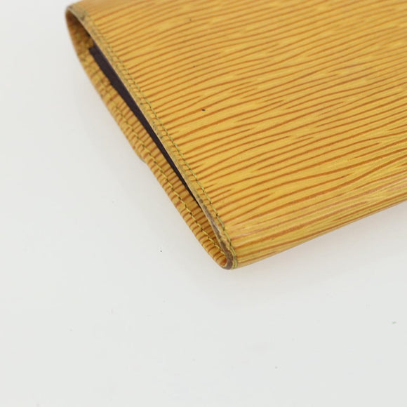 LOUIS VUITTON Epi PochettePorte Monnaie Credit Wallet Yellow M63579 Auth bs31336
