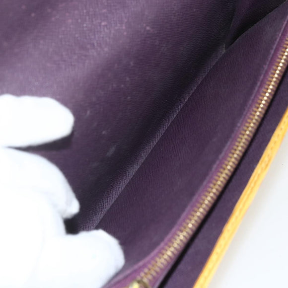 LOUIS VUITTON Epi PochettePorte Monnaie Credit Wallet Yellow M63579 Auth bs31336