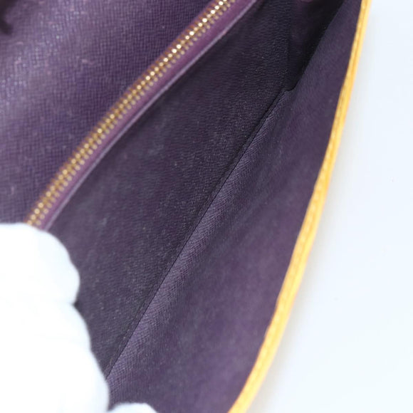 LOUIS VUITTON Epi PochettePorte Monnaie Credit Wallet Yellow M63579 Auth bs31336