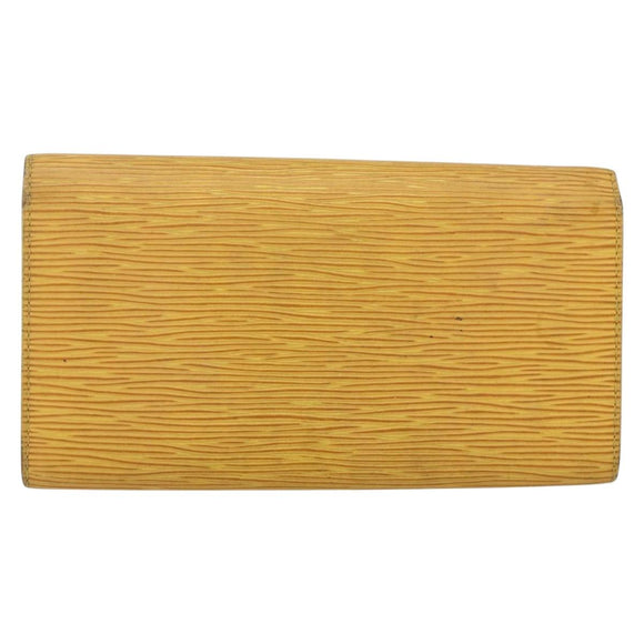 LOUIS VUITTON Epi PochettePorte Monnaie Credit Wallet Yellow M63579 Auth bs31336