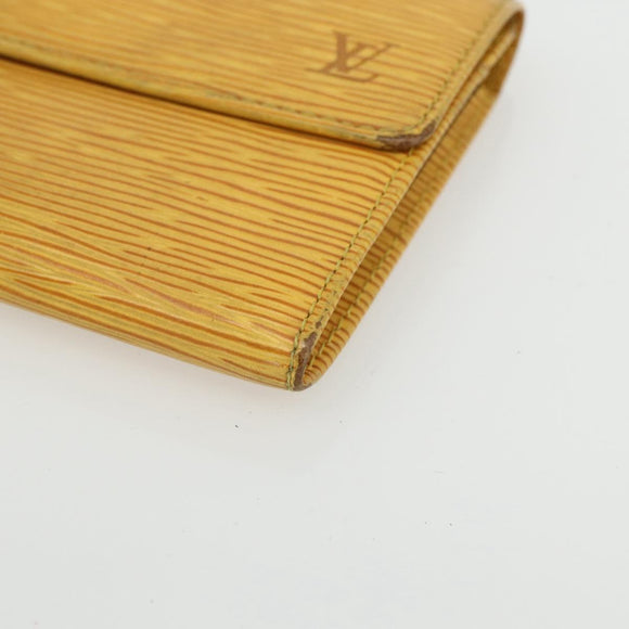 LOUIS VUITTON Epi PochettePorte Monnaie Credit Wallet Yellow M63579 Auth bs31336
