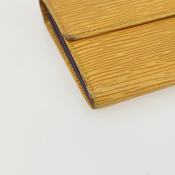 LOUIS VUITTON Epi PochettePorte Monnaie Credit Wallet Yellow M63579 Auth bs31336