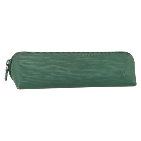 LOUIS VUITTON Epi Trousse Crayons Pen Case Green M56544 LV Auth bs31337