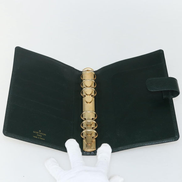 LOUIS VUITTON Taiga Agenda MM Day Planner Cover Epicea R20403 LV Auth bs31338