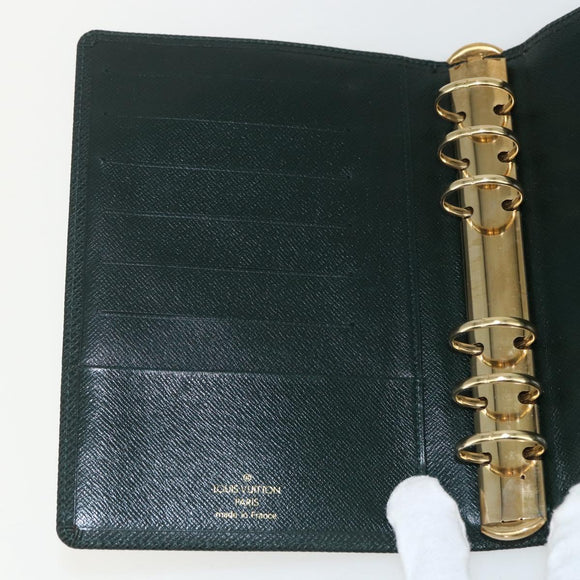 LOUIS VUITTON Taiga Agenda MM Day Planner Cover Epicea R20403 LV Auth bs31338