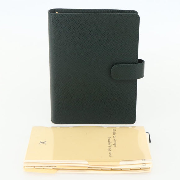 LOUIS VUITTON Taiga Agenda MM Day Planner Cover Epicea R20403 LV Auth bs31338