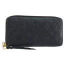 LOUIS VUITTON Monogram Empreinte Zippy Wallet Wallet Black M61864 Auth bs31339-1