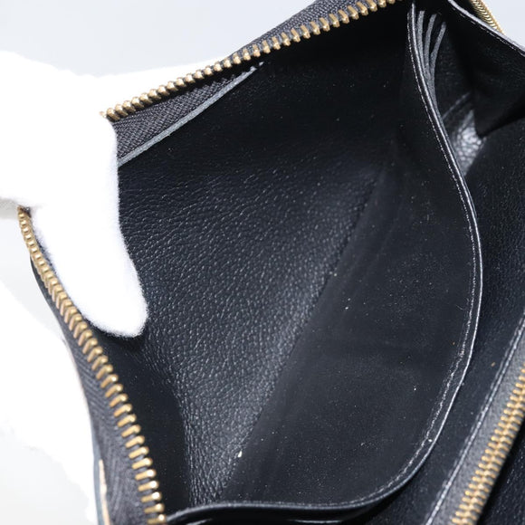 LOUIS VUITTON Monogram Empreinte Zippy Wallet Wallet Black M61864 Auth bs31339