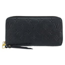 LOUIS VUITTON Monogram Empreinte Zippy Wallet Wallet Black M61864 Auth bs31339-13