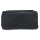 LOUIS VUITTON Monogram Empreinte Zippy Wallet Wallet Black M61864 Auth bs31339-2