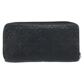 LOUIS VUITTON Monogram Empreinte Zippy Wallet Wallet Black M61864 Auth bs31339 - 0