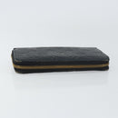 LOUIS VUITTON Monogram Empreinte Zippy Wallet Wallet Black M61864 Auth bs31339-5