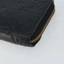 LOUIS VUITTON Monogram Empreinte Zippy Wallet Wallet Black M61864 Auth bs31339-7