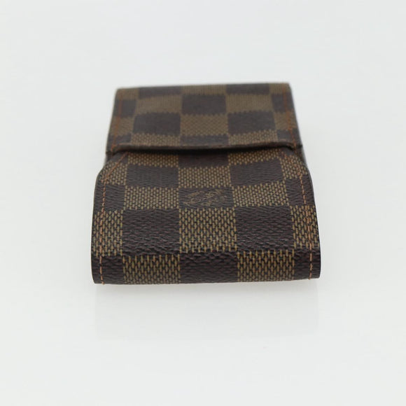 LOUIS VUITTON Damier Ebene Etui Cigarette Case N63024 LV Auth bs31341