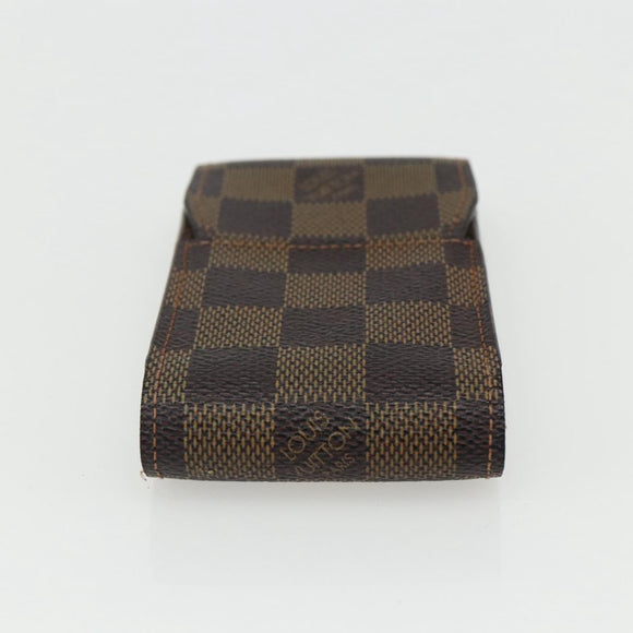 LOUIS VUITTON Damier Ebene Etui Cigarette Case N63024 LV Auth bs31341