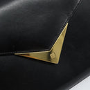 GIVENCHY Shoulder Bag Leather Black Gold Auth bs31346-17