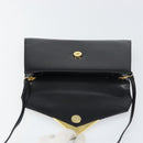 GIVENCHY Shoulder Bag Leather Black Gold Auth bs31346-10
