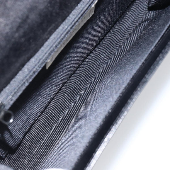 GIVENCHY Shoulder Bag Leather Black Gold Auth bs31346