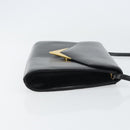 GIVENCHY Shoulder Bag Leather Black Gold Auth bs31346-3