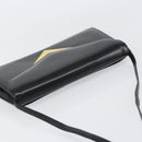 GIVENCHY Shoulder Bag Leather Black Gold Auth bs31346-6