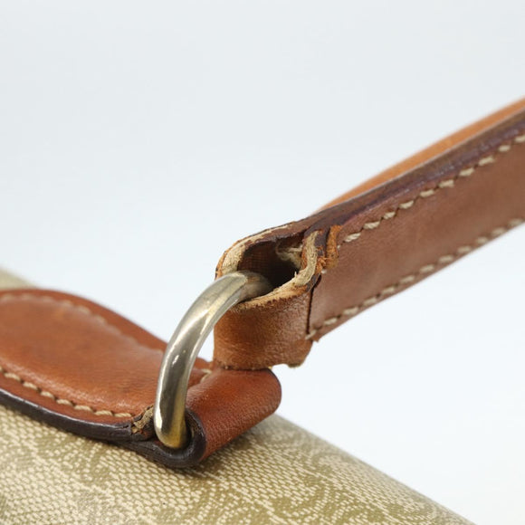 CELINE Macadam Canvas Hand Bag PVC Beige Gold Auth bs31347