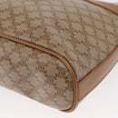 CELINE Macadam Canvas Shoulder Bag PVC Beige Gold Auth bs31348-11