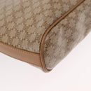 CELINE Macadam Canvas Shoulder Bag PVC Beige Gold Auth bs31348-12