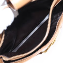 CELINE Macadam Canvas Shoulder Bag PVC Beige Gold Auth bs31348-23