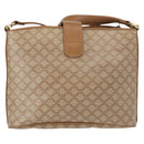 CELINE Macadam Canvas Shoulder Bag PVC Beige Gold Auth bs31348-3