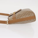 CELINE Macadam Canvas Shoulder Bag PVC Beige Gold Auth bs31348-5