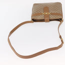 CELINE Macadam Canvas Shoulder Bag PVC Beige Gold Auth bs31348-7