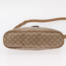 CELINE Macadam Canvas Shoulder Bag PVC Beige Gold Auth bs31348-9