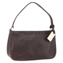 CELINE Shoulder Bag Leather Brown Gold Auth bs31349-1