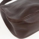 CELINE Shoulder Bag Leather Brown Gold Auth bs31349-11