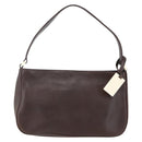 CELINE Shoulder Bag Leather Brown Gold Auth bs31349-2