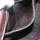 CELINE Shoulder Bag Leather Brown Gold Auth bs31349-20