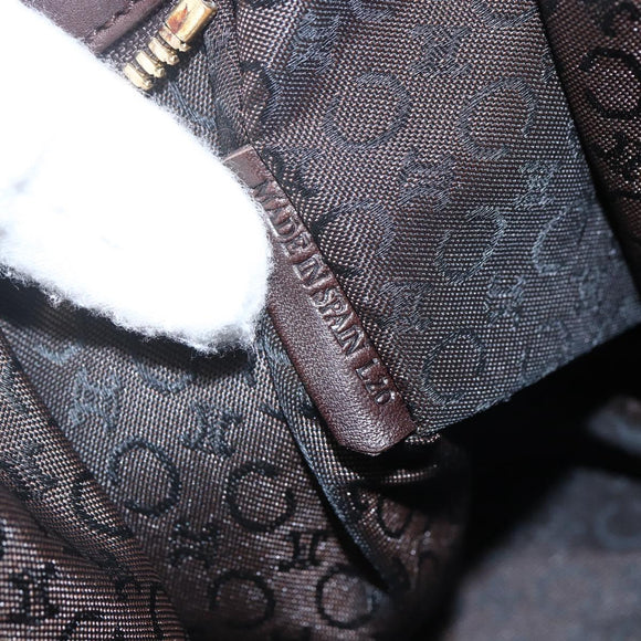 CELINE Shoulder Bag Leather Brown Gold Auth bs31349