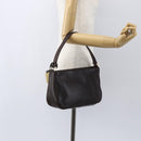 CELINE Shoulder Bag Leather Brown Gold Auth bs31349-22