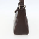 CELINE Shoulder Bag Leather Brown Gold Auth bs31349-5