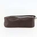 CELINE Shoulder Bag Leather Brown Gold Auth bs31349-9